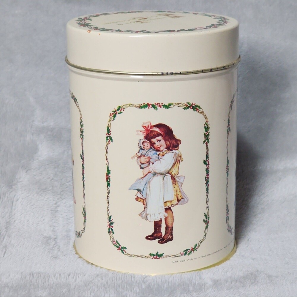 Holiday Tin 5" Tall and 3.5" Diameter